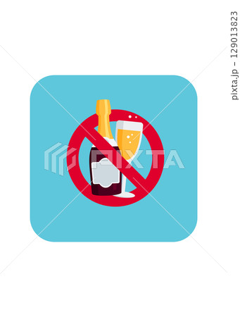 No alcohol sign concept vector illustration 129013823
