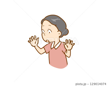 びっくりする介護士 びっくりする介護士 129014074