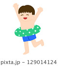 海やプールで遊ぶ男の子 129014124