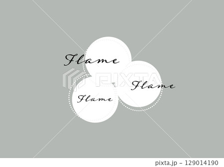 シンプルな丸と点線のフレームイラスト 129014190