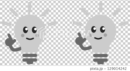 A character that recommends renovating your home by replacing it with an energy-saving and environmentally friendly LED light bulb. 129014242