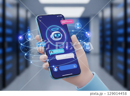 composite image of hand holding smartphone 129014458