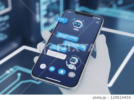 composite image of woman using her smartphone 129014459