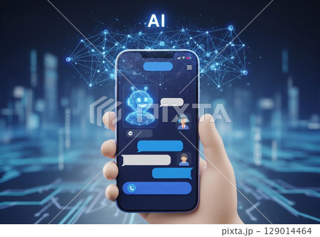composite image of hand holding smartphone 129014464