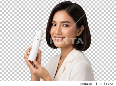 young asian woman with clean face 129014528