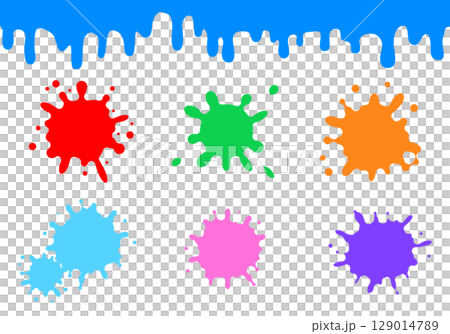 Splash and dripping liquid decoration illustration set 03 Splash and dripping liquid decoration illustration set 03 129014789
