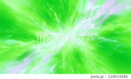 光線エフェクト背景 ネオングリーン高速ワープ集中線 光線エフェクト背景 ネオングリーン高速ワープ集中線 129014886