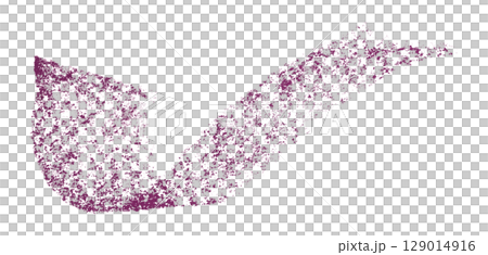 Purple crayon brush stroke isolated on transparent background 129014916