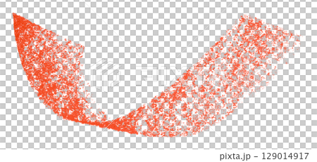 Red crayon brush stroke isolated on transparent background 129014917