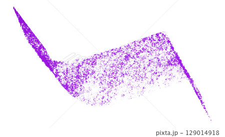 Purple crayon brush stroke isolated on transparent background 129014918