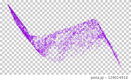 Purple crayon brush stroke isolated on transparent background 129014918