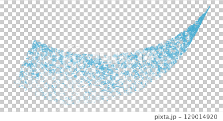 Light blue crayon brush stroke isolated on transparent background 129014920