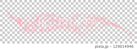 Pink crayon brush stroke isolated on transparent background 129014946