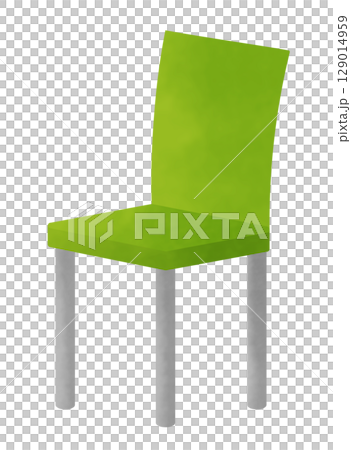 Simple green cafe chair illustration 129014959