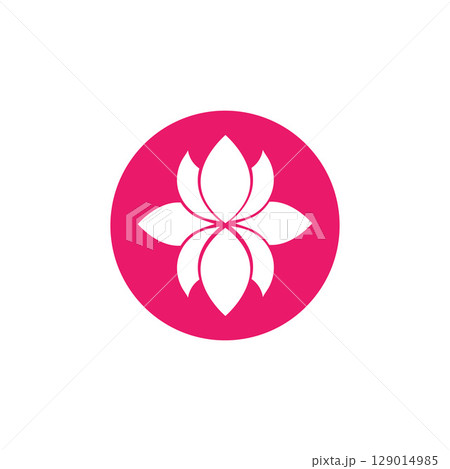 Lotus Logo design icon illustration 129014985