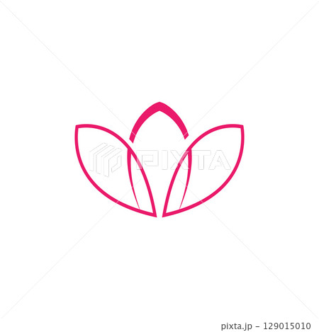 Lotus Logo design icon illustration Lotus Logo design icon illustration 129015010