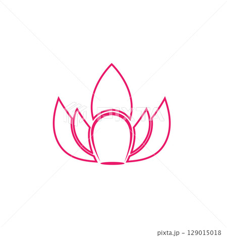 Lotus Logo design icon illustration 129015018