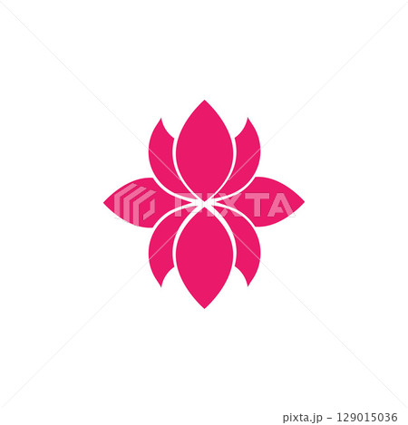 Lotus Logo design icon illustration 129015036