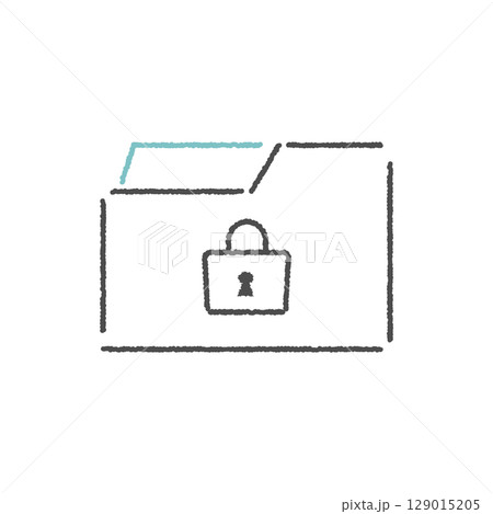 フォルダと鍵のアイコン フォルダと鍵のアイコン 129015205