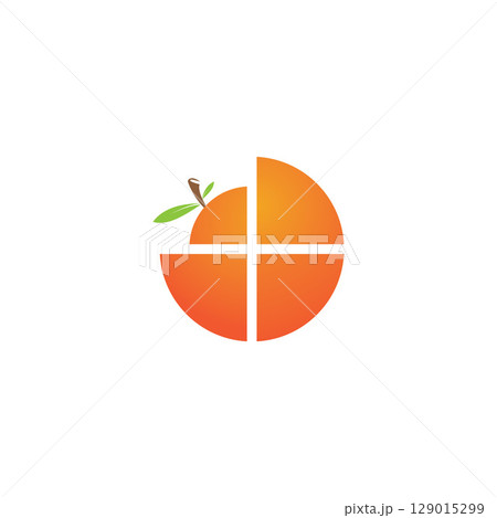orange fruit logo  icon  vector  illustration 129015299