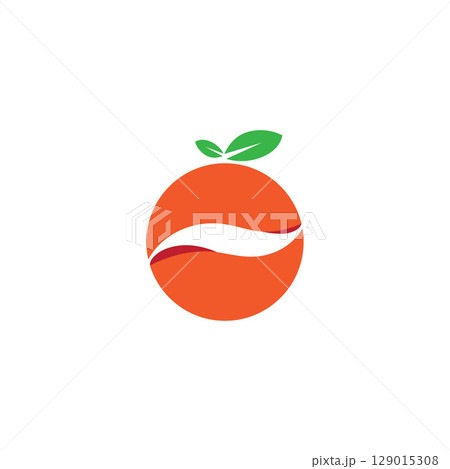 orange fruit logo  icon  vector  illustration 129015308