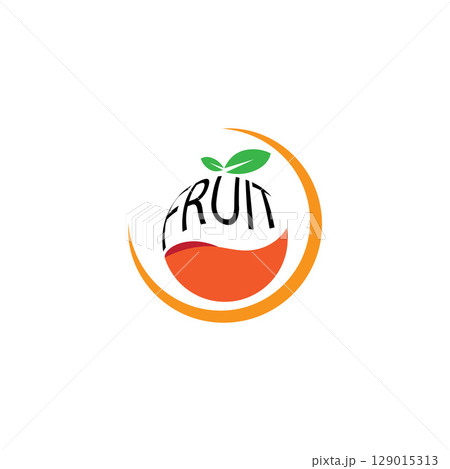 orange fruit logo  icon  vector  illustration 129015313