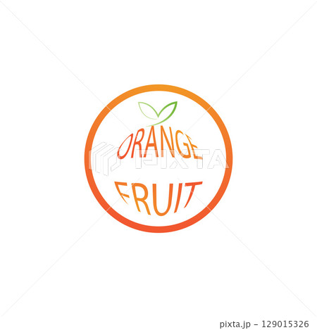 orange fruit logo  icon  vector  illustration 129015326