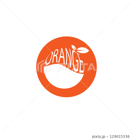 orange fruit logo  icon  vector  illustration 129015336