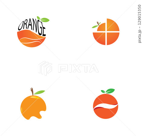orange fruit logo  icon  vector  illustration 129015350