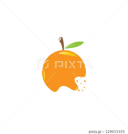 orange fruit logo  icon  vector  illustration 129015355