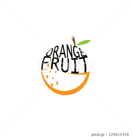orange fruit logo  icon  vector  illustration 129015359