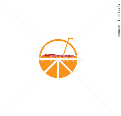 orange fruit logo icon vector illustration orange fruit logo icon vector illustration 129015373
