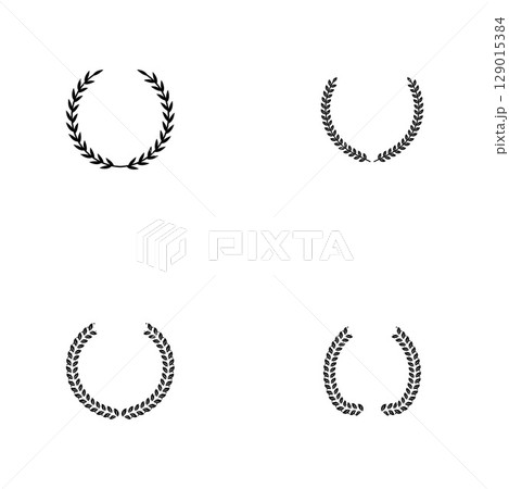 Laurel wreath silhouette vector 129015384