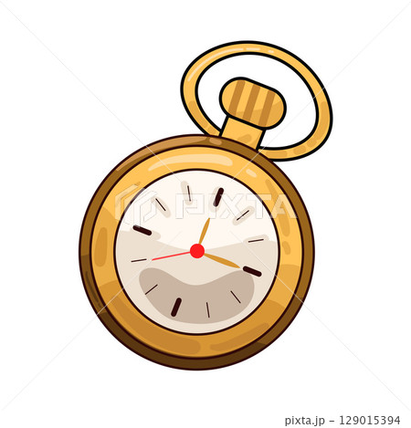 illustration of pocket watch 129015394