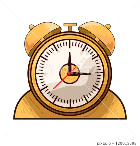 illustration of alarm clock illustration of alarm clock 129015398