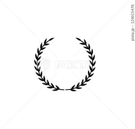 Laurel wreath silhouette vector 129015476