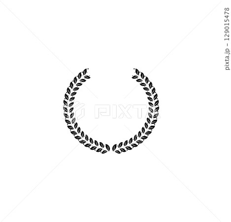 Laurel wreath silhouette vector Laurel wreath silhouette vector 129015478