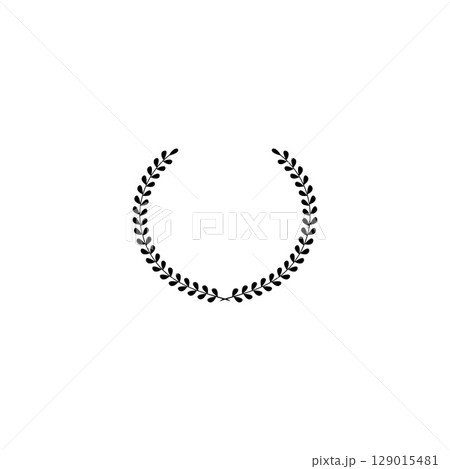 Laurel wreath silhouette vector Laurel wreath silhouette vector 129015481