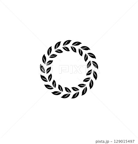 Laurel wreath silhouette vector Laurel wreath silhouette vector 129015497