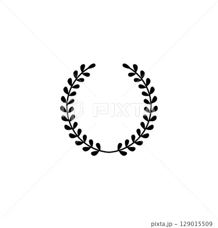 Laurel wreath silhouette vector 129015509