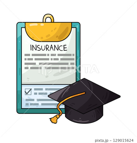 illustration of education insurance 129015624