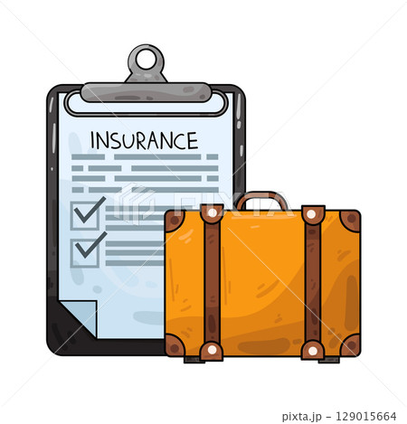 illustration of travel insurance illustration of travel insurance 129015664