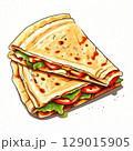 an AI Image Generator, Delicious Savory Crepes Filled With Vegetables 129015905