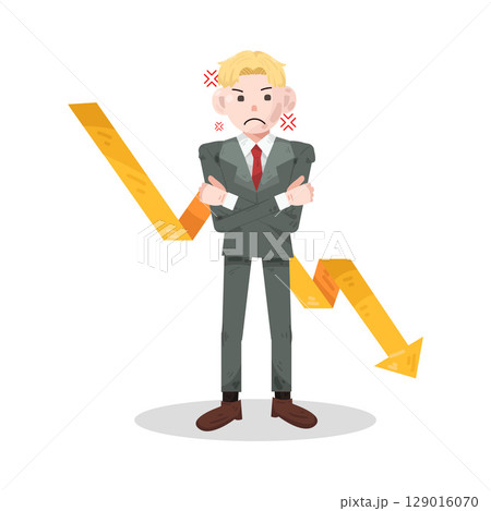 illustration of failed businessman 129016070