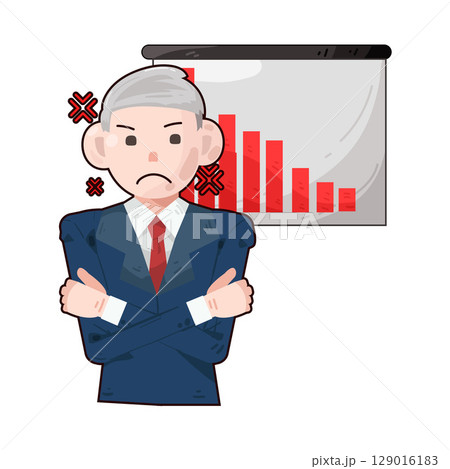 illustration of failed businessman illustration of failed businessman 129016183