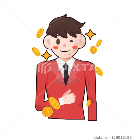 illustration of rich businessman illustration of rich businessman 129016196