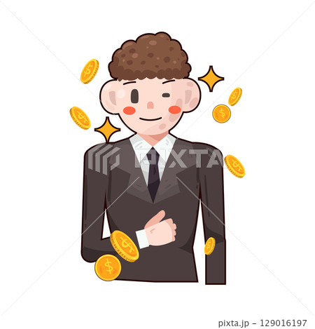 illustration of rich businessman illustration of rich businessman 129016197