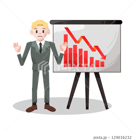 illustration of failed businessman illustration of failed businessman 129016232
