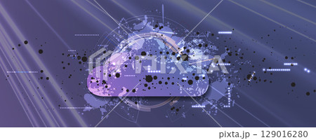Abstract cloud concept technology background and network security Abstract cloud concept technology background and network security 129016280