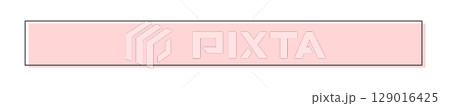 黒線の枠とピンク色の横長の四角形 - シンプルでおしゃれな暖色系の文字フレーム･あしらい 129016425